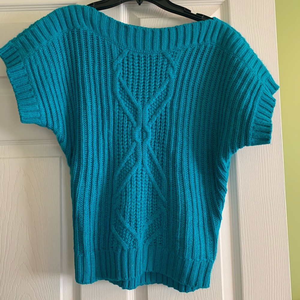 A.N.A turquoise short sleeve sweater